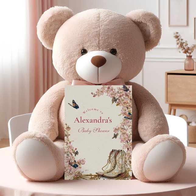 Boho Cowgirl Boots Baby Shower Foam Board (Creator Uploaded)