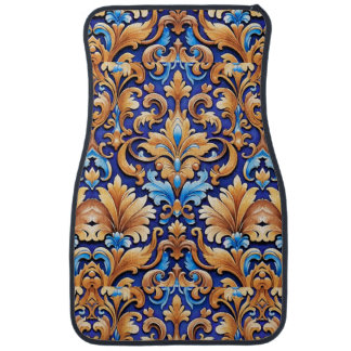 Boho Cowgirl Western Floral Damask  Car Floor Mat