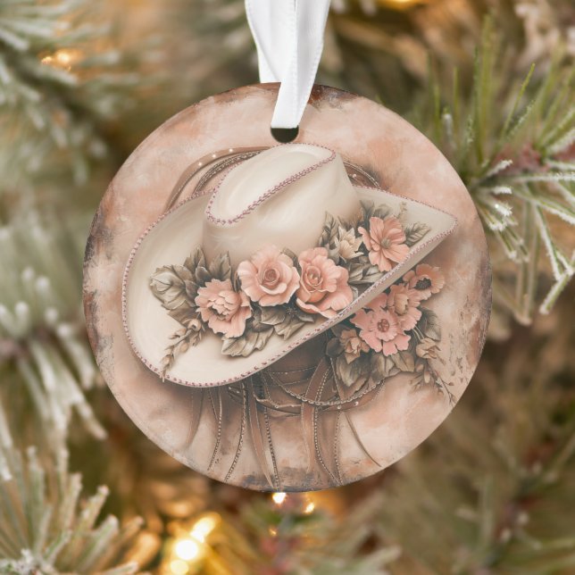 Boho Cowgirl Western Floral Ornament (Tree)