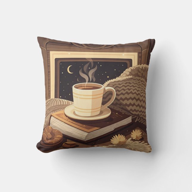 Boho Cozy Night - Celebrate cozy nights  Throw Pillow (Front)