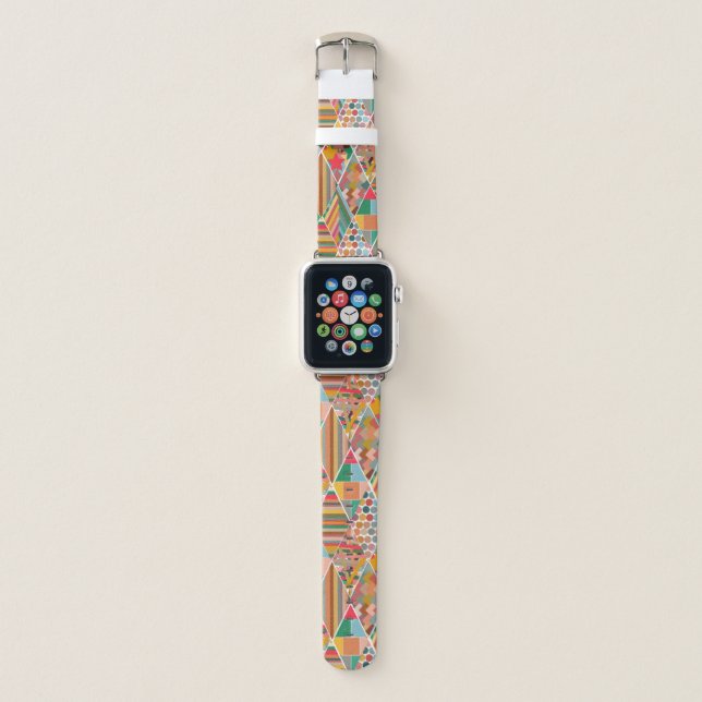Boho Crazy Quilt Apple Watch Band (Front)