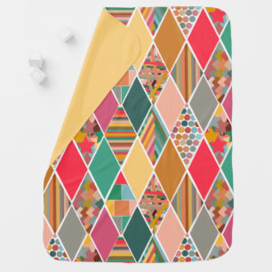 Boho Crazy Quilt Baby Blanket
