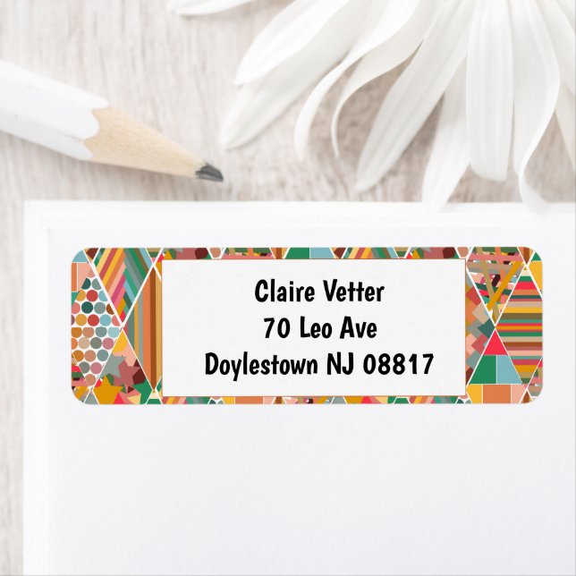 Boho Crazy Quilt Label (Insitu)