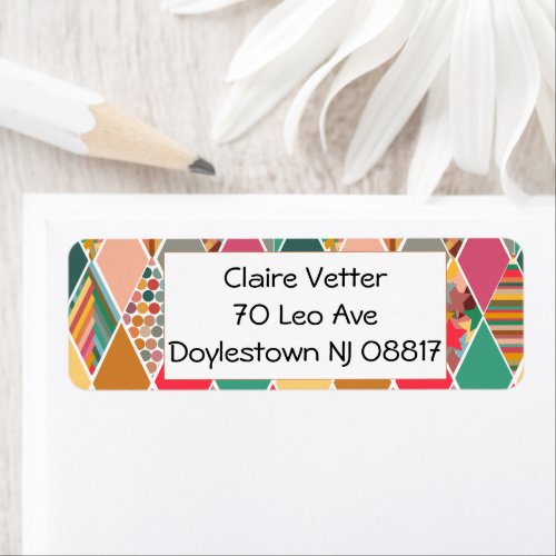 Boho Crazy Quilt Label