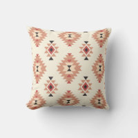 Boho Cream and Dusty Pink Southwest Aztec Design