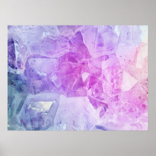 Boho Crystal Colorful Mineral Art Photography Poster