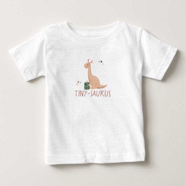 BOHO Custom Name Sand Dino Holiday Matching Family Baby T-Shirt (Front)