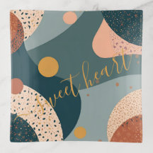 Boho Custom Name Trinket Tray