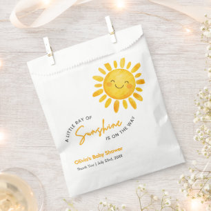 Boho Cute A Little Ray of Sunshine Baby Shower Favor Bag
