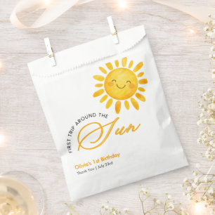 Boho Cute First Trip Around the Sun 1st Birthday Favor Bag