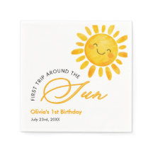 Boho Cute First Trip Around the Sun 1st Birthday