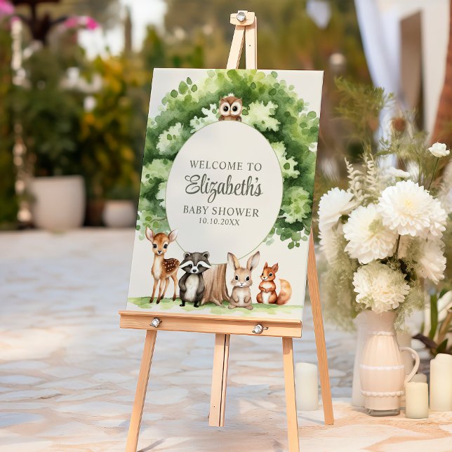 Boho Cute Woodland Animals Baby Shower  Foam Board (Boho Cute Woodland Animals Baby Shower Foam Board)