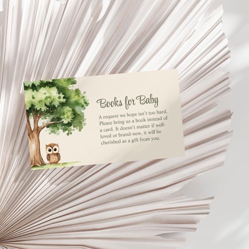 Boho Cute Woodland Animals Books for Baby Enclosure Card