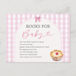 Boho Cutie Pie Pink Gingham Books for Baby Postcard