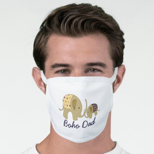 Boho Dad Gold Elephant Face Mask