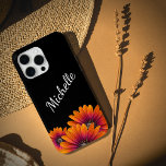 Boho Daisies Colorful Botanical Black  iPhone 15 Pro Max Case