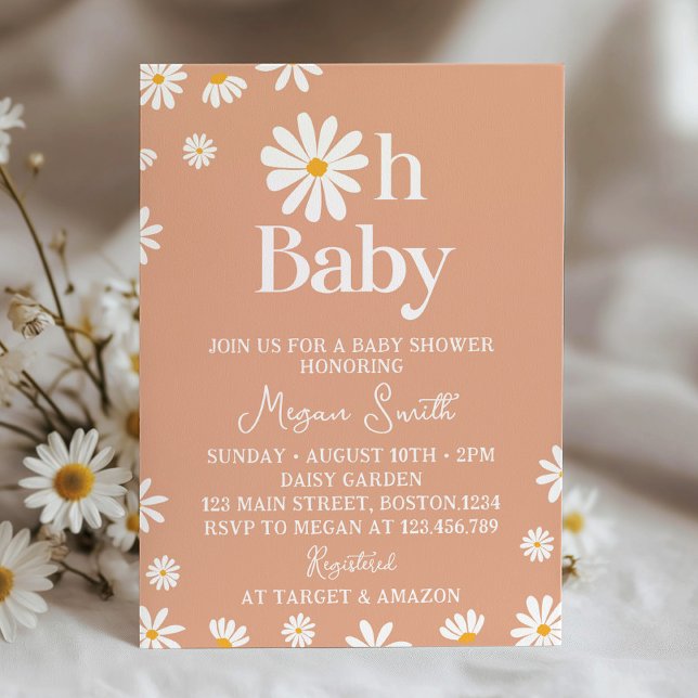 Boho Daisy Baby Shower Invitation (Creator Uploaded)