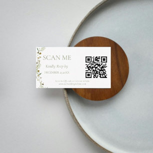 Boho Daisy Beidge Wildflower wedding Enclosure Card