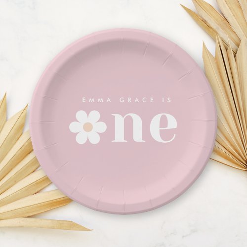 Boho Daisy First Birthday Paper Plates