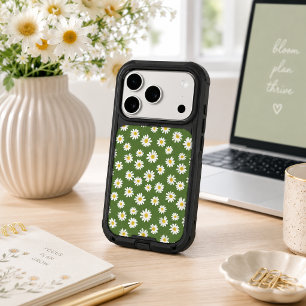 Boho Daisy Floral Pattern Green  iPhone 17 Pro Case