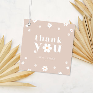 Boho Daisy Thank You Favor Tag