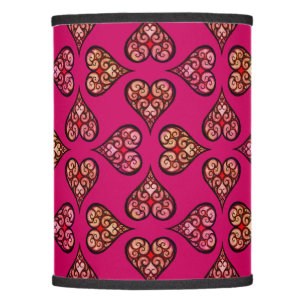 Boho Damask Heart Pattern Elegant Feminine Chic Lamp Shade