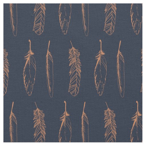 boho dark dreamy feather hippie spiritual pattern fabric