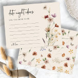 Boho Date Night Ideas<br><div class="desc">This stylish & elegant Boho Date Night Ideas features gorgeous hand-painted watercolor wildflowers arranged as a lovely bouquet. Find matching items in the Boho Wildflower Bridal Shower Collection.</div>