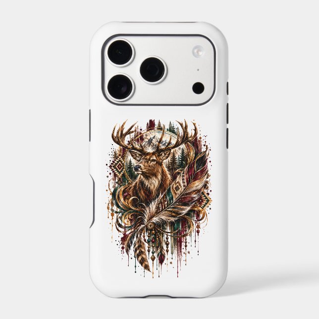Boho Deer, Dreaming of Deer Iphone Case (Back)