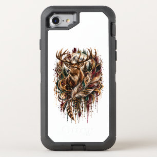 Boho Deer, Dreaming of Deer OtterBox Defender iPhone SE/8/7 Case