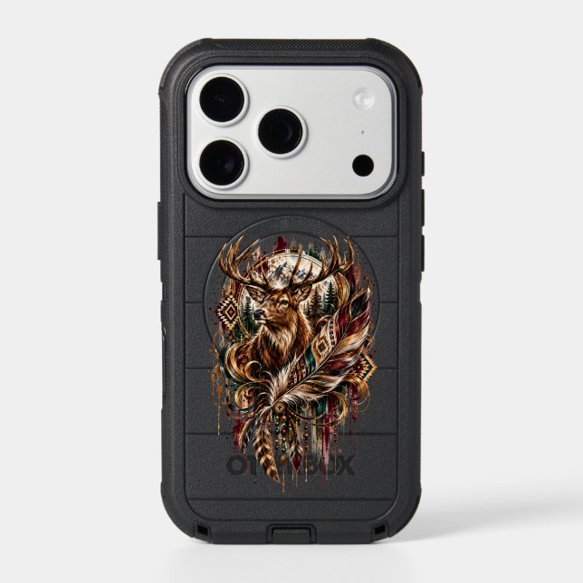 Boho Deer, Dreaming of Deer Otterbox iPhone Case (Back)