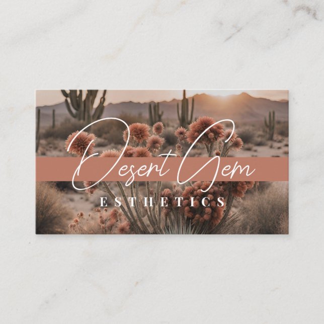 Boho Derset Flower Business Card (Front)
