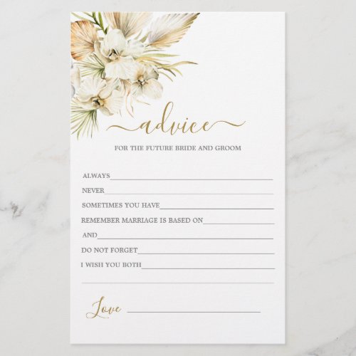 Boho Desert Advice for the Bride card