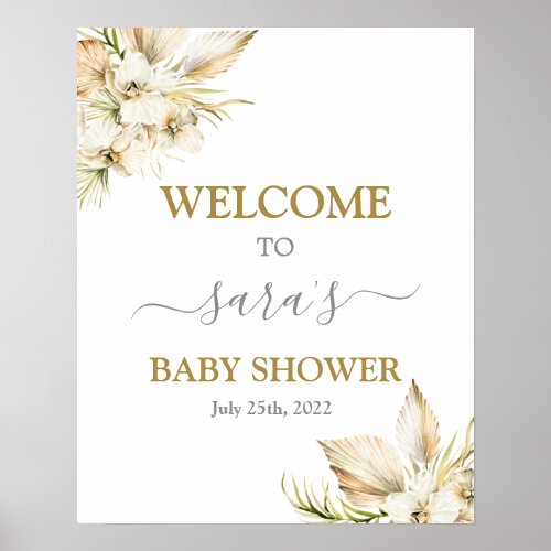 Boho Desert Baby Shower Girl Welcome sign