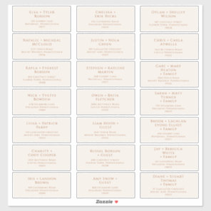 Boho Desert | Beige Wedding Guest Address Labels