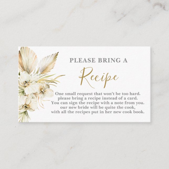 Boho Desert Bridal Shower Recipe Card Request (Front)
