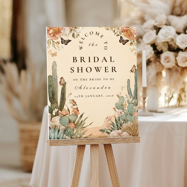 Boho Desert Cactus Bridal Shower Foam Board (Creator Uploaded)
