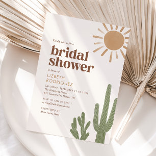 Boho Desert Cactus Bridal Shower Invitation