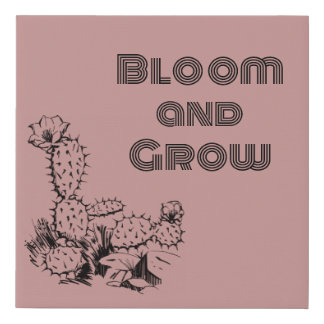 Boho Desert Cactus Wall Art Pink