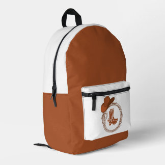  Boho desert cowgirl Cowboy Boots  Printed Backpack