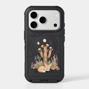 Boho Desert Fennec Fox Sleeping Under Saguaro Cact iPhone 17 Pro Case