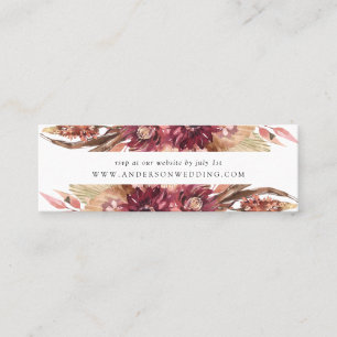 Boho Desert Floral Wedding RSVP Cards