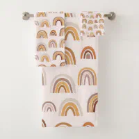 Boho Desert Rainbow Abstract Arch Pattern Taupe Yoga Mat | Zazzle