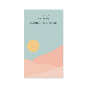 Boho Desert Sunrise Mountains Handcrafted Jewelry  Business Card