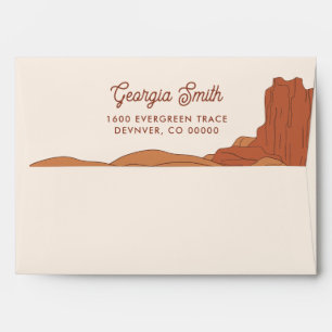Boho Desert Themed Return Address Envelope