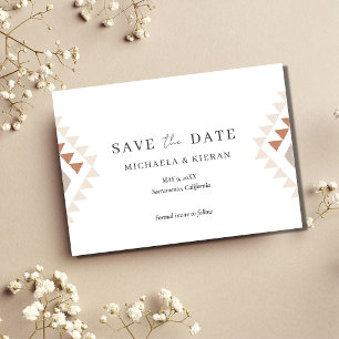 Boho Desert Wedding Photo Save The Date