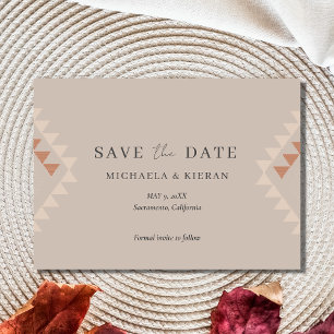 Boho Desert Wedding Photo Save The Date