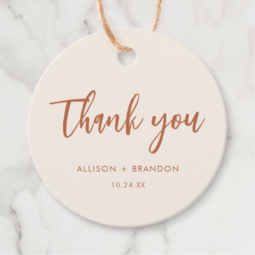 Boho Desert Wedding Thank You Favor Tags