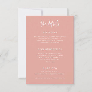 Boho Details Enclosure Card Wedding Info C103