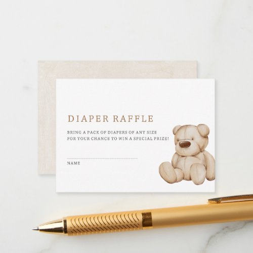 Boho Diaper Raffle Enclosure Card